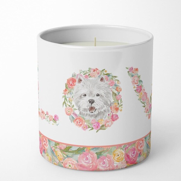 Carolines Treasures 3.75 x 3.25 in. Unisex Westie No.2 Love 10 oz Decorative Soy Candle WDK4516CDL - main